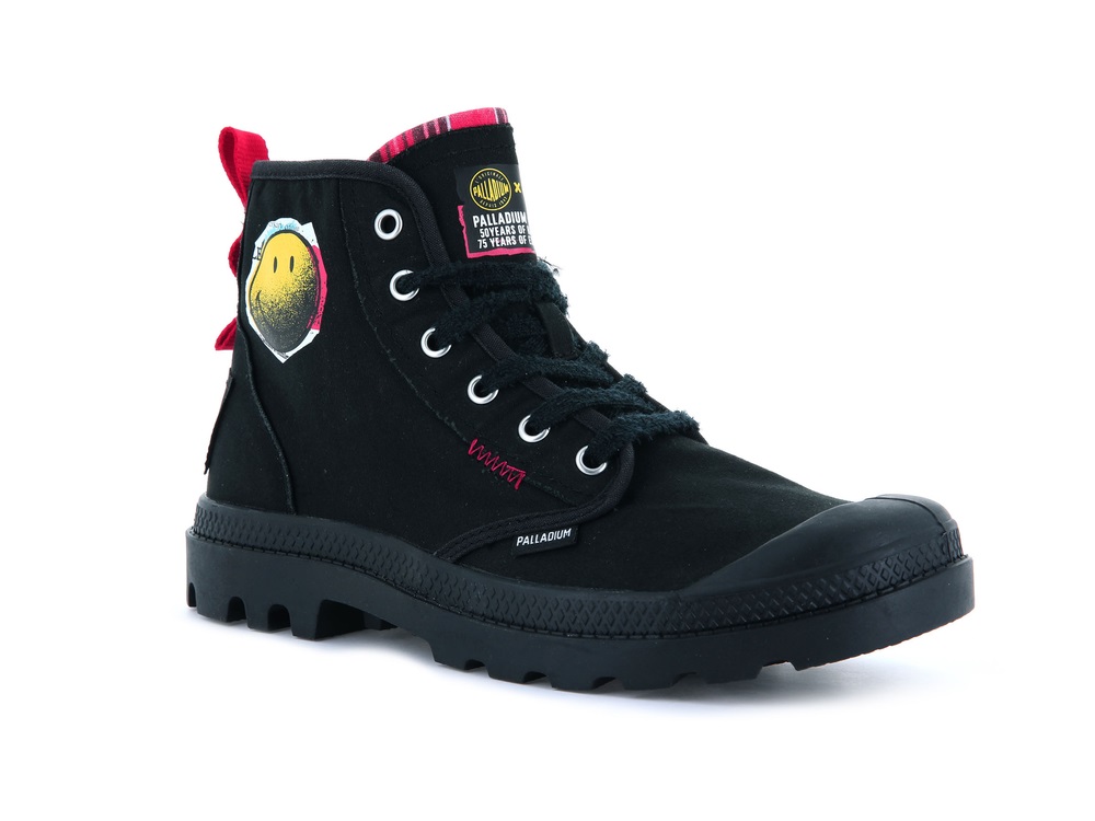 Botas Palladium PAMPA X SMILEY 1970 Hombre Negras | Costa Rica-68957